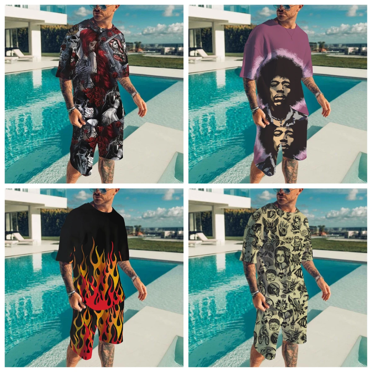 25-26 Summer Hot-selling Fashion Trend Luxury Suit 3D Printing American Street Breathable Quick-drying T-shirt Shorts Set
25-26 Summer Hot-selling Fashion Trend Luxury Suit 3D Printing American Street Breathable Quick-drying T-shirt Shorts Set
