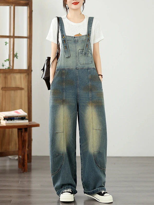 Spring Summer 2026 Casual Vintage Loose Fit Versatile Denim Overalls Slim Straight Leg Pants for plus Size Women
Spring Summer 2026 Casual Vintage Loose Fit Versatile Denim Overalls Slim Straight Leg Pants for plus Size Women