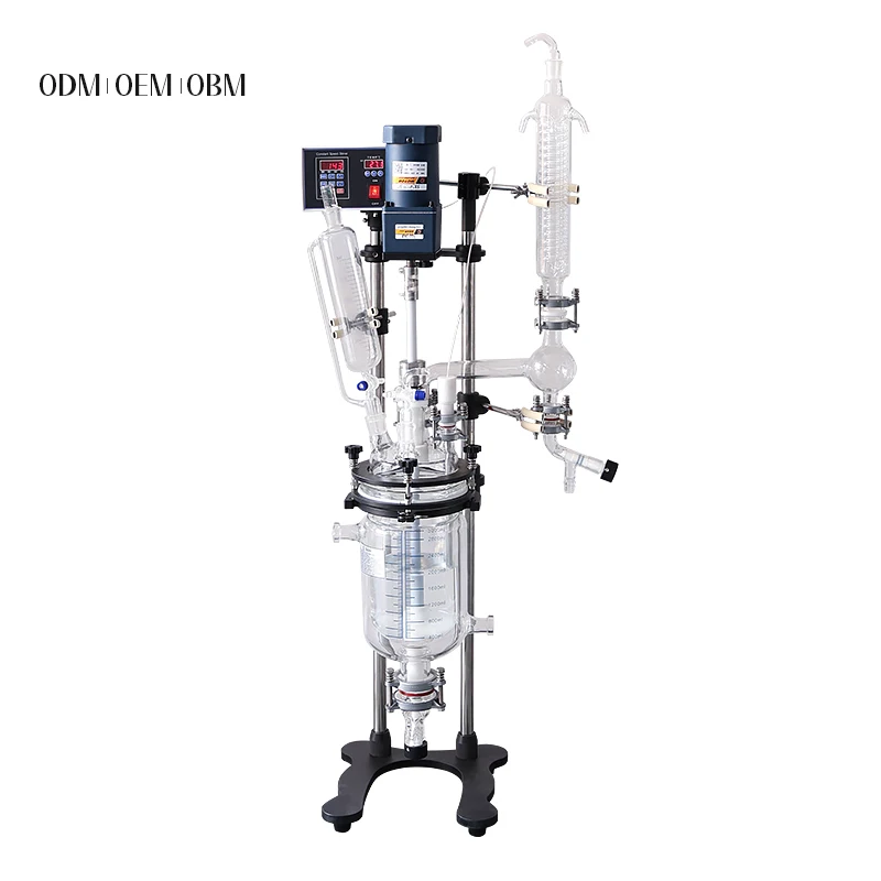 Small Lab Glass Reactor 3L Mini Stirrer Reactors 5L 10L 20L with Motor Mixing
Small Lab Glass Reactor 3L Mini Stirrer Reactors 5L 10L 20L with Motor Mixing