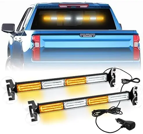 2-in-1 Emergency Strobe Light Bar | Amber/White Dash Warning for Trucks & Construction | 2x17.7"
2-in-1 Emergency Strobe Light Bar | Amber/White Dash Warning for Trucks & Construction | 2x17.7"