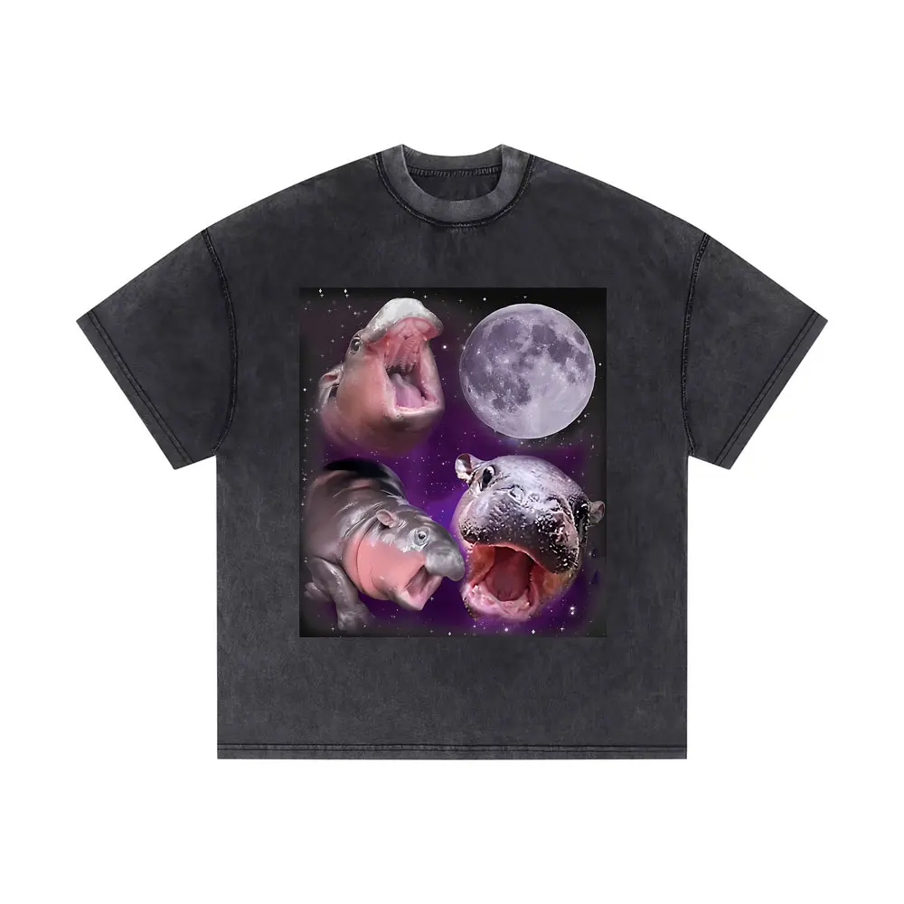 Washed Vintage Three Baby Hippo Moo Deng Roared At The Moon Funny Meme T Shirts Male Oversized Tshirt Men Cotton Casual T-shirts
Washed Vintage Three Baby Hippo Moo Deng Roared At The Moon Funny Meme T Shirts Male Oversized Tshirt Men Cotton Casual T-shirts