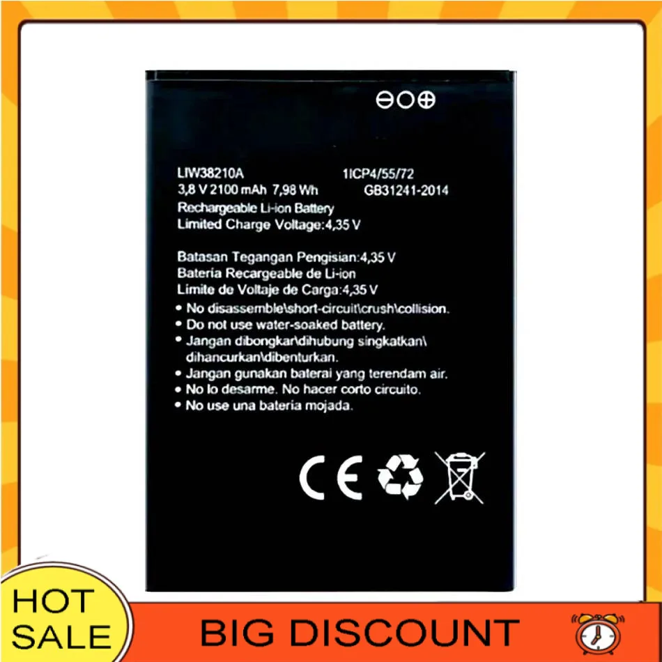 2100Mah For Hisense LIW38210A Premium Replacement Mobile Phone Battery High Performance
2100Mah For Hisense LIW38210A Premium Replacement Mobile Phone Battery High Performance