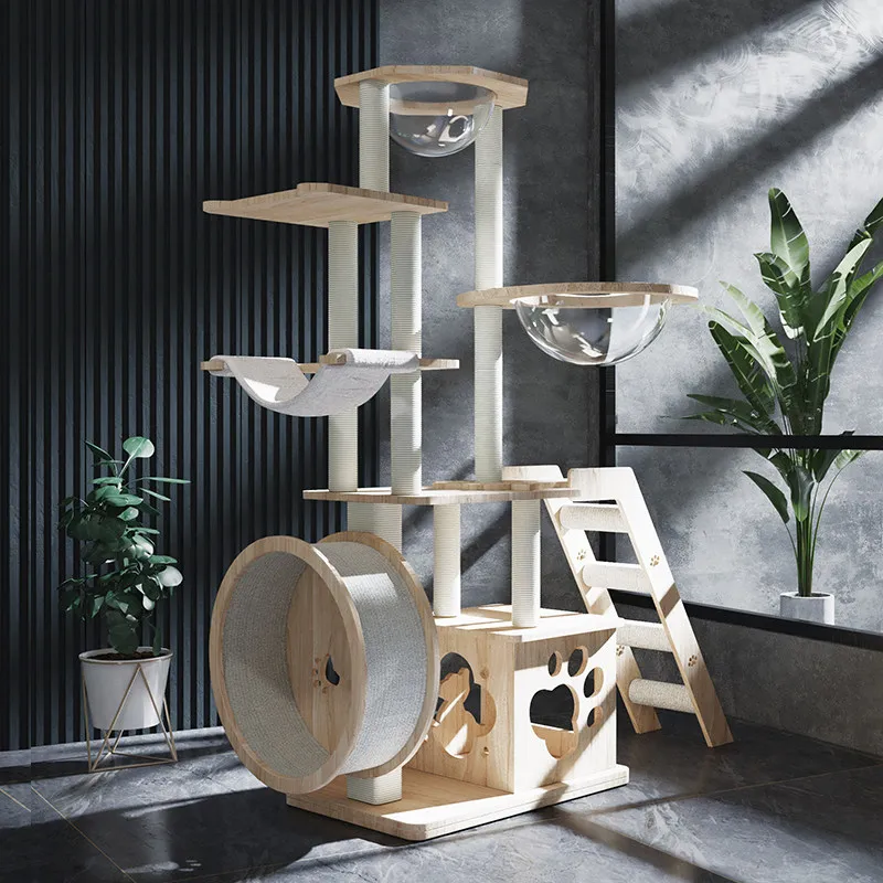 Pet Bea cat climbing frame solid wood tree integrated solid wood cat tower space home large shelf
Pet Bea cat climbing frame solid wood tree integrated solid wood cat tower space home large shelf
