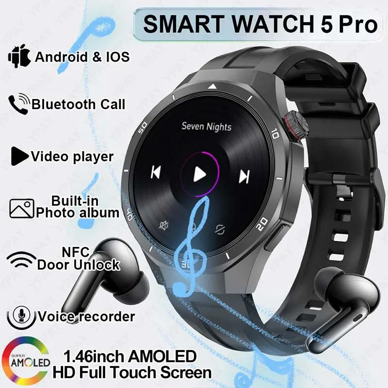 2025 Новинка для оригинальных мужских смарт-часов Huawei Watch GT5 Pro 1,46 дюйма AMOLED Bluetooth-вызов GPS Track TWS 4 ГБ ПЗУ Компас SmartWatch
2025 Новинка для оригинальных мужских смарт-часов Huawei Watch GT5 Pro 1,46 дюйма AMOLED Bluetooth-вызов GPS Track TWS 4 ГБ ПЗУ Компас SmartWatch