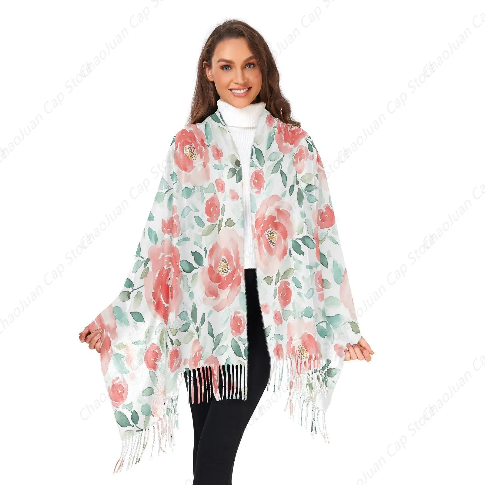 Женские шарфы с акварельными цветочными розами, зимний шарф, кашемировые шали из пашмины, мягкие, теплые, легкие с кисточками, осень
Женские шарфы с акварельными цветочными розами, зимний шарф, кашемировые шали из пашмины, мягкие, теплые, легкие с кисточками, осень