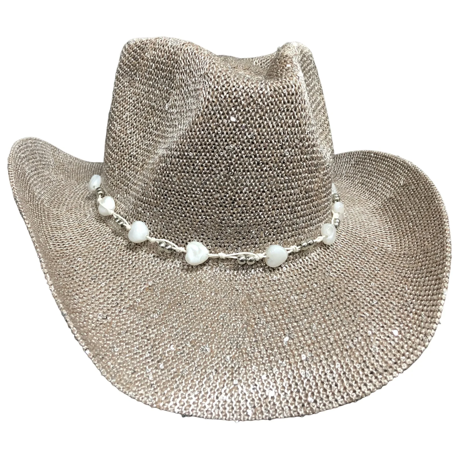 Sequin Cowgirl Hat Western Hat with Heart Beaded Belt Breathable Sun Protection Cap for Women Men
Sequin Cowgirl Hat Western Hat with Heart Beaded Belt Breathable Sun Protection Cap for Women Men
