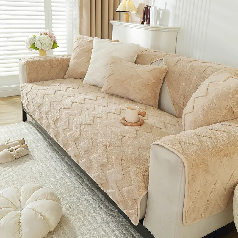 Winter Warm Plush Sofa Cushion Rabbit Velvet Wave Sofa Covers Thicken Anti-slip Universal Couch Slipcovers for Living Room
Winter Warm Plush Sofa Cushion Rabbit Velvet Wave Sofa Covers Thicken Anti-slip Universal Couch Slipcovers for Living Room