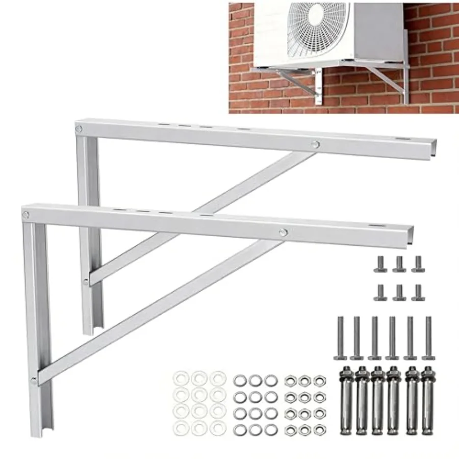Wall Mounting AC Brackets up to 440lb/200kg Split Air Conditioner Bracket 21 5/8" Lx16 H Bracket Air Conditioner Bracket Set Ad
Wall Mounting AC Brackets up to 440lb/200kg Split Air Conditioner Bracket 21 5/8" Lx16 H Bracket Air Conditioner Bracket Set Ad