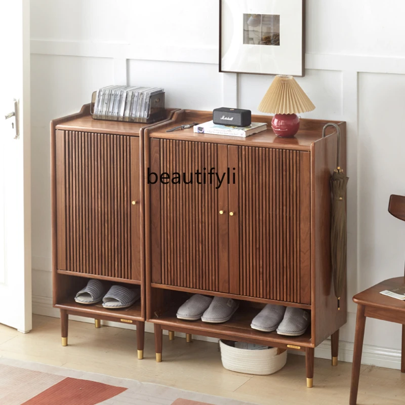 yj Solid Wood Shoe Cabinet Modern Minimalist Living Room Storage Cabinet Nordic Black Walnut Wooden Door Hall Cabinet
yj Solid Wood Shoe Cabinet Modern Minimalist Living Room Storage Cabinet Nordic Black Walnut Wooden Door Hall Cabinet
