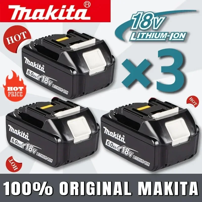 Makita battery 18V With Charger BL1860 Rechargeable Battery 18V 6.0Ah Li-Ion for Makita 18V BL1850 BL1860B LXT400 power tools
Makita battery 18V With Charger BL1860 Rechargeable Battery 18V 6.0Ah Li-Ion for Makita 18V BL1850 BL1860B LXT400 power tools