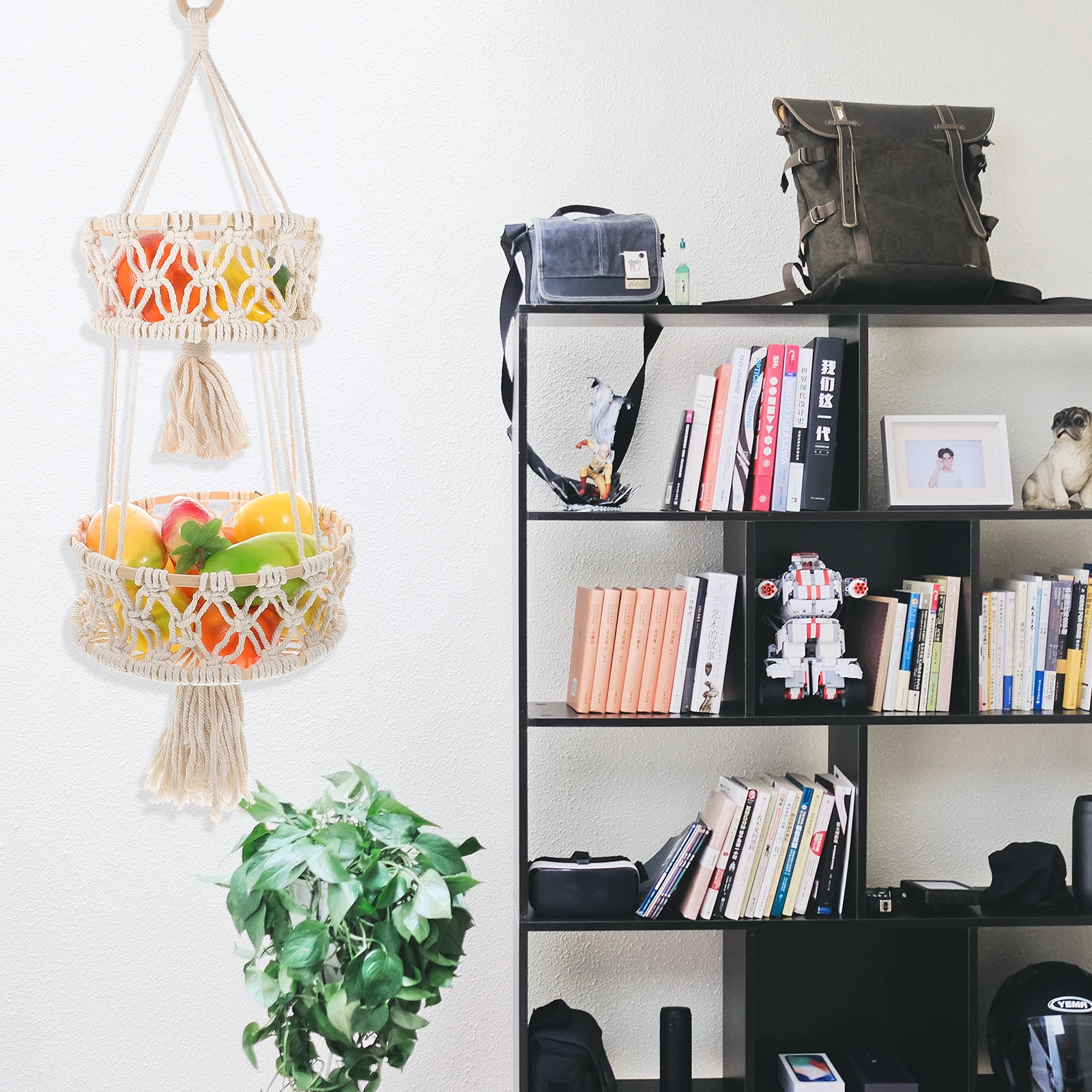 3 Tier Hanging Storage Basket For Kitchen Woven Organizer Rustic Fruit Vegetable Holder Cotton Rope Macrame Hammock Boho Wall
3 Tier Hanging Storage Basket For Kitchen Woven Organizer Rustic Fruit Vegetable Holder Cotton Rope Macrame Hammock Boho Wall