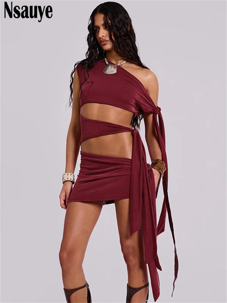 Nsauye Sexy Women Bandage Sexy Elegant Club Party Evening Mini Dress Summer Outfits Clothes Hollow Out New Fashion Dress 2025
Nsauye Sexy Women Bandage Sexy Elegant Club Party Evening Mini Dress Summer Outfits Clothes Hollow Out New Fashion Dress 2025