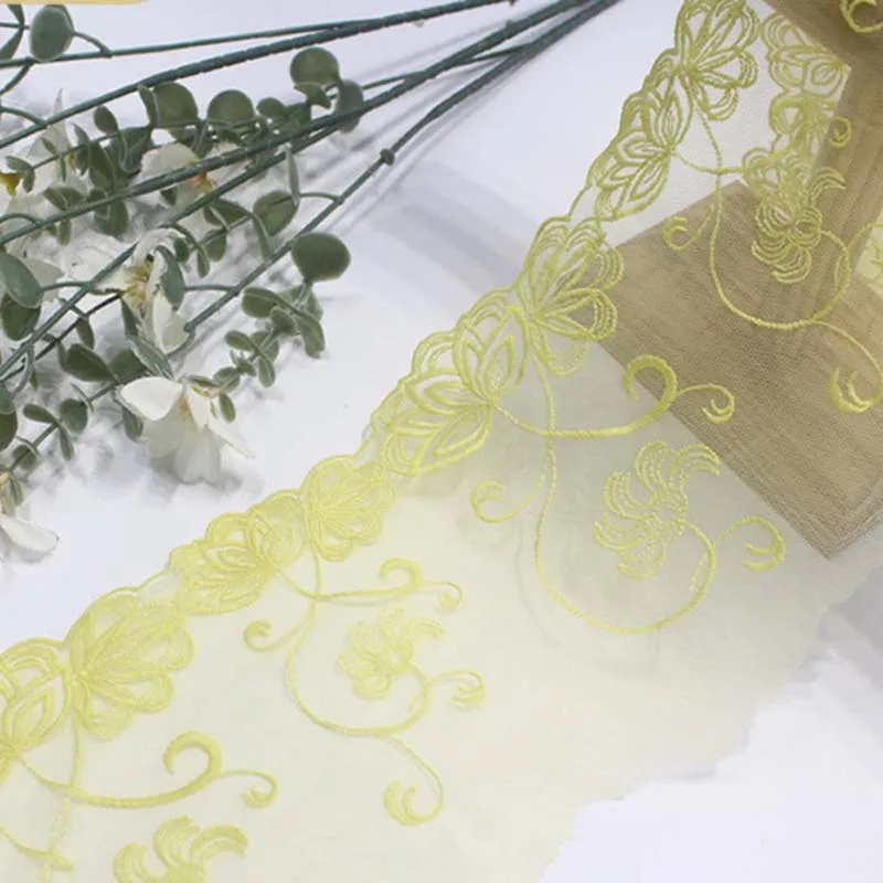 37Yards Yellow Floral Embroidered Lace Trim Fabric Bra Underwear Lingerie Wedding Dress Sewing Trimmings
37Yards Yellow Floral Embroidered Lace Trim Fabric Bra Underwear Lingerie Wedding Dress Sewing Trimmings