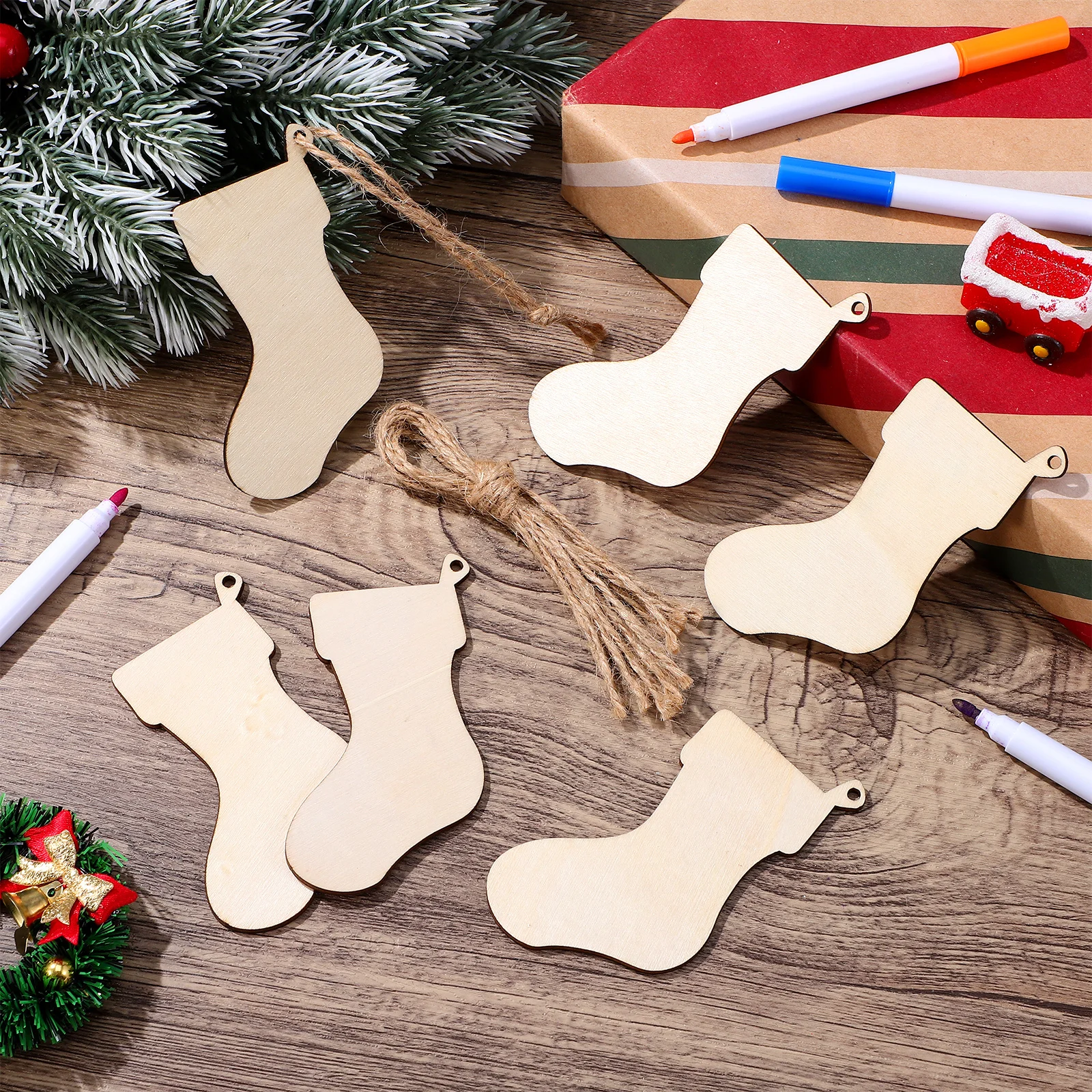 50Pcs Wooden Christmas Stockings Pieces Hanging Wood Decor for Home Tree Festival DIY Craft Decoration Wood Stockings Pieces
50Pcs Wooden Christmas Stockings Pieces Hanging Wood Decor for Home Tree Festival DIY Craft Decoration Wood Stockings Pieces