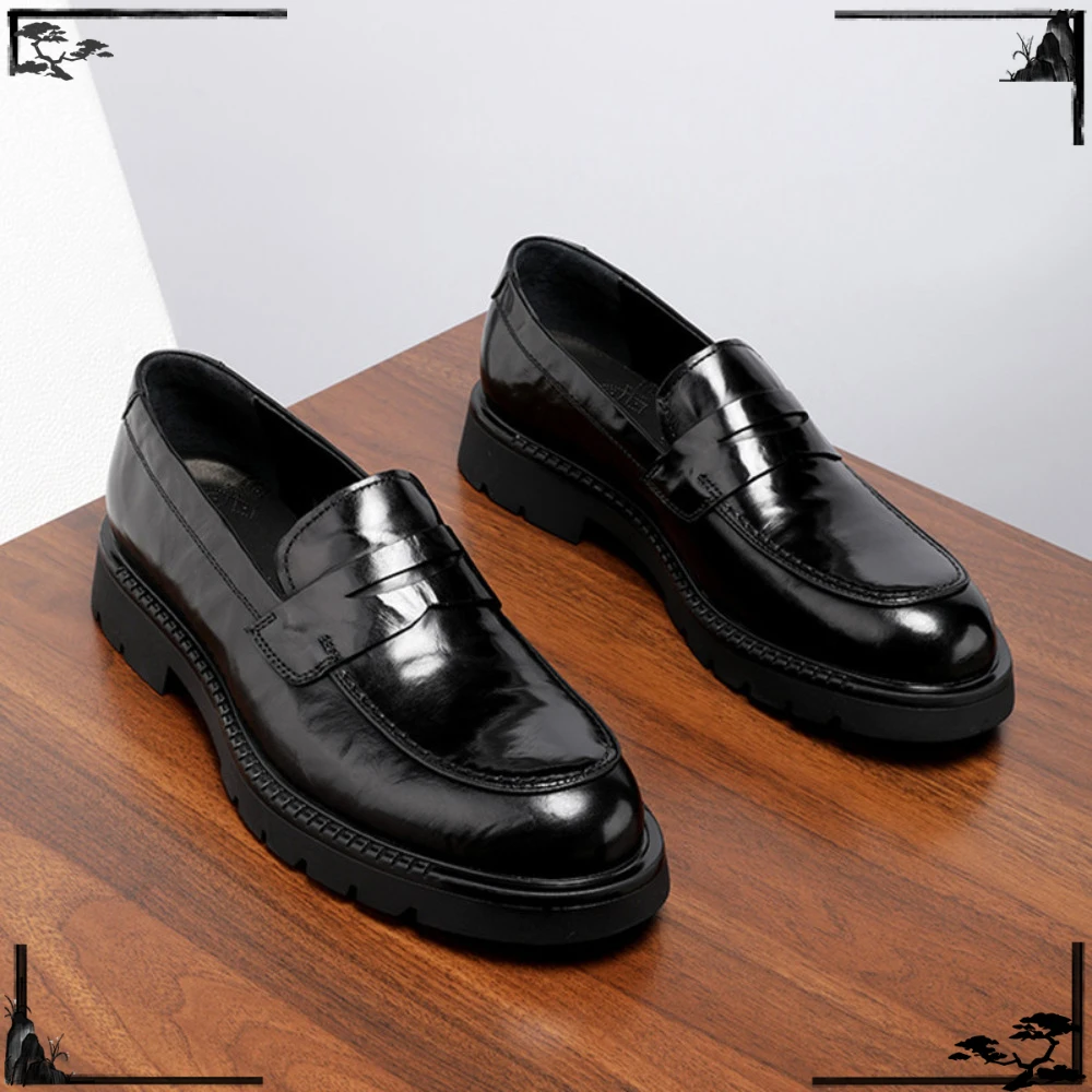 Summer Premium Mens Dress Shoes Fashion Trendy Cowhide Thick Sole Height Increasing Breathable Casual Loafers Soft Leather
Summer Premium Mens Dress Shoes Fashion Trendy Cowhide Thick Sole Height Increasing Breathable Casual Loafers Soft Leather