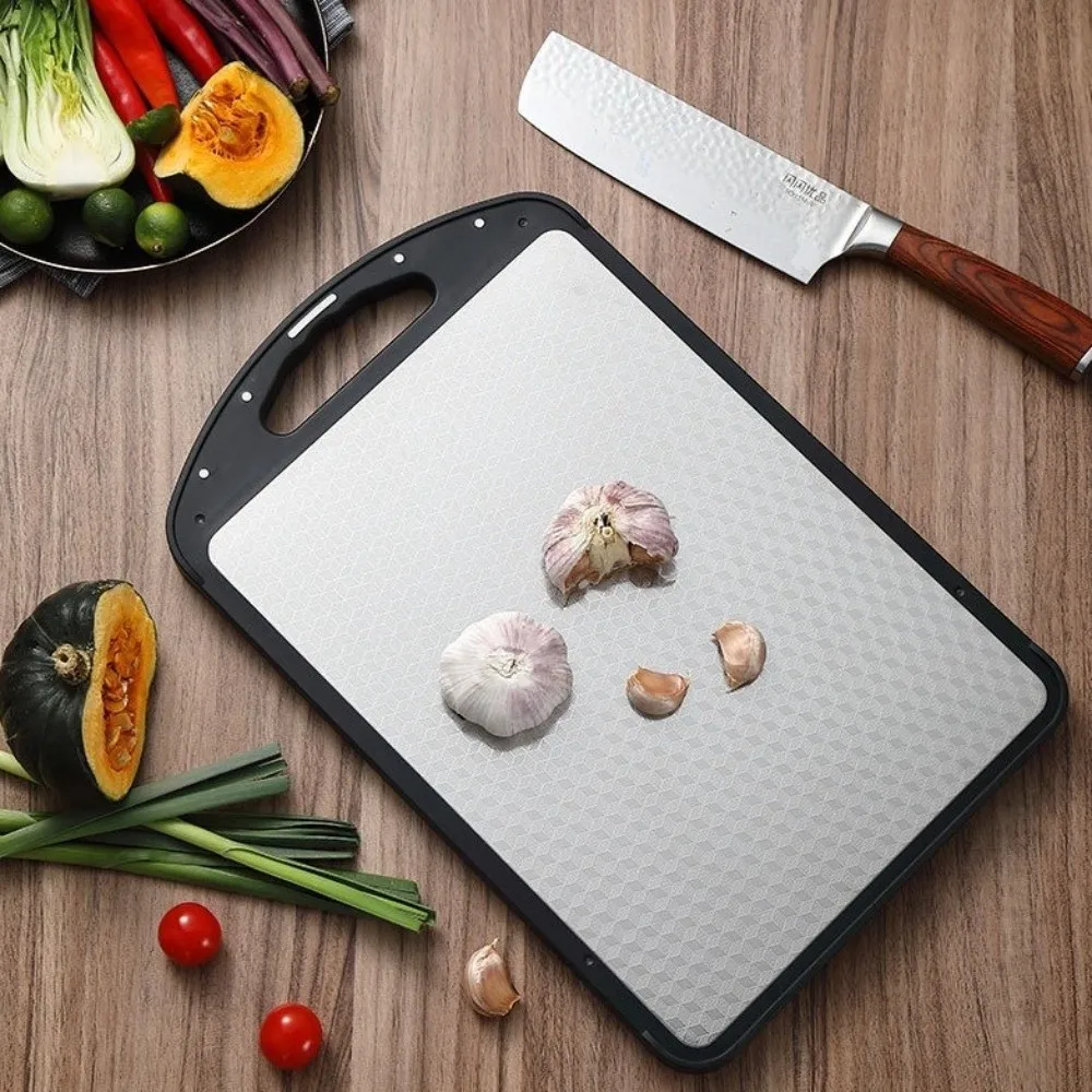 Stainless Steel Cutting Board Scratch Resistant Anti-Slip Kitchen Chopping Board Mildew-proof Double-side Chopping Block
Stainless Steel Cutting Board Scratch Resistant Anti-Slip Kitchen Chopping Board Mildew-proof Double-side Chopping Block
