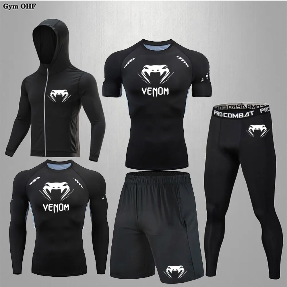 New Men 5-piece Set Compression Running Training Sport SpeedDrying Breathable High ElasticityGym Tracksuit Rashgard MMA
New Men 5-piece Set Compression Running Training Sport SpeedDrying Breathable High ElasticityGym Tracksuit Rashgard MMA