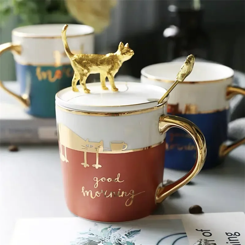Nordic Ceramic Coffee Mug with Lid and Spoon Porcelain Cute Cartoon Couple Tea Cup Modern Minimalist Home Breakfast Milk Mug
Nordic Ceramic Coffee Mug with Lid and Spoon Porcelain Cute Cartoon Couple Tea Cup Modern Minimalist Home Breakfast Milk Mug