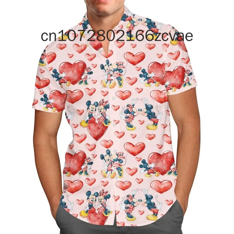 New Disney Valentine's Day Hawaiian Shirt Casual Fashion Button Short Sleeve Hawaiian Shirt Men's And Women's Shirt
New Disney Valentine's Day Hawaiian Shirt Casual Fashion Button Short Sleeve Hawaiian Shirt Men's And Women's Shirt