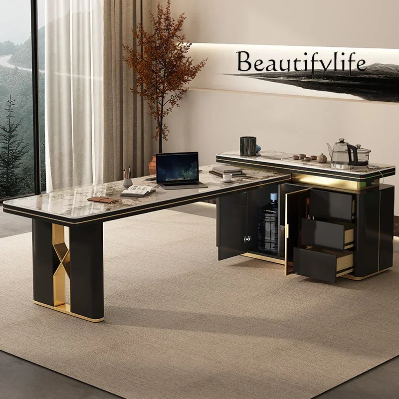 XX Light Luxury Desk Large Board Corner Slate Office Tea Table Integrated Modern Simple High-end Fashion New
XX Light Luxury Desk Large Board Corner Slate Office Tea Table Integrated Modern Simple High-end Fashion New