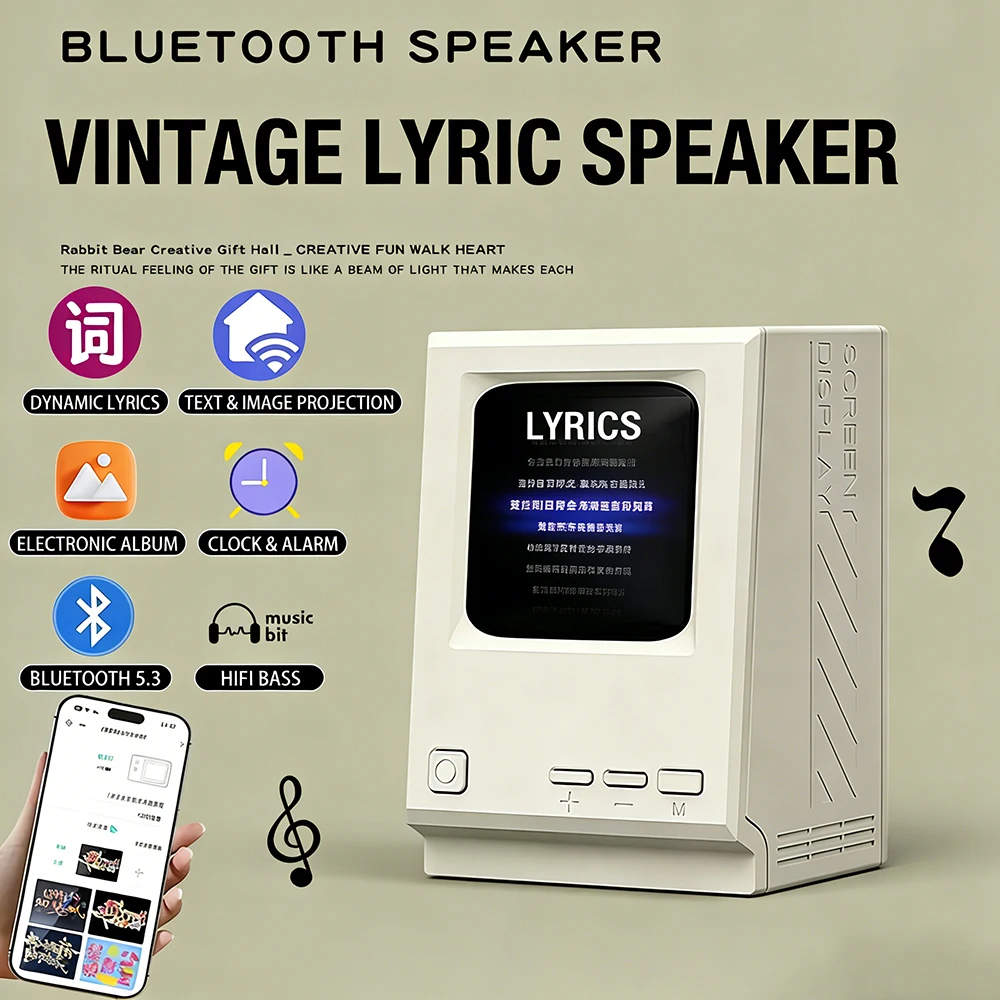 Ретро Bluetooth-колонка Maclock Macintosh с динамическим дисплеем для синхронизации текста песен, будильником и функцией проекции изображений своими руками
Ретро Bluetooth-колонка Maclock Macintosh с динамическим дисплеем для синхронизации текста песен, будильником и функцией проекции изображений своими руками