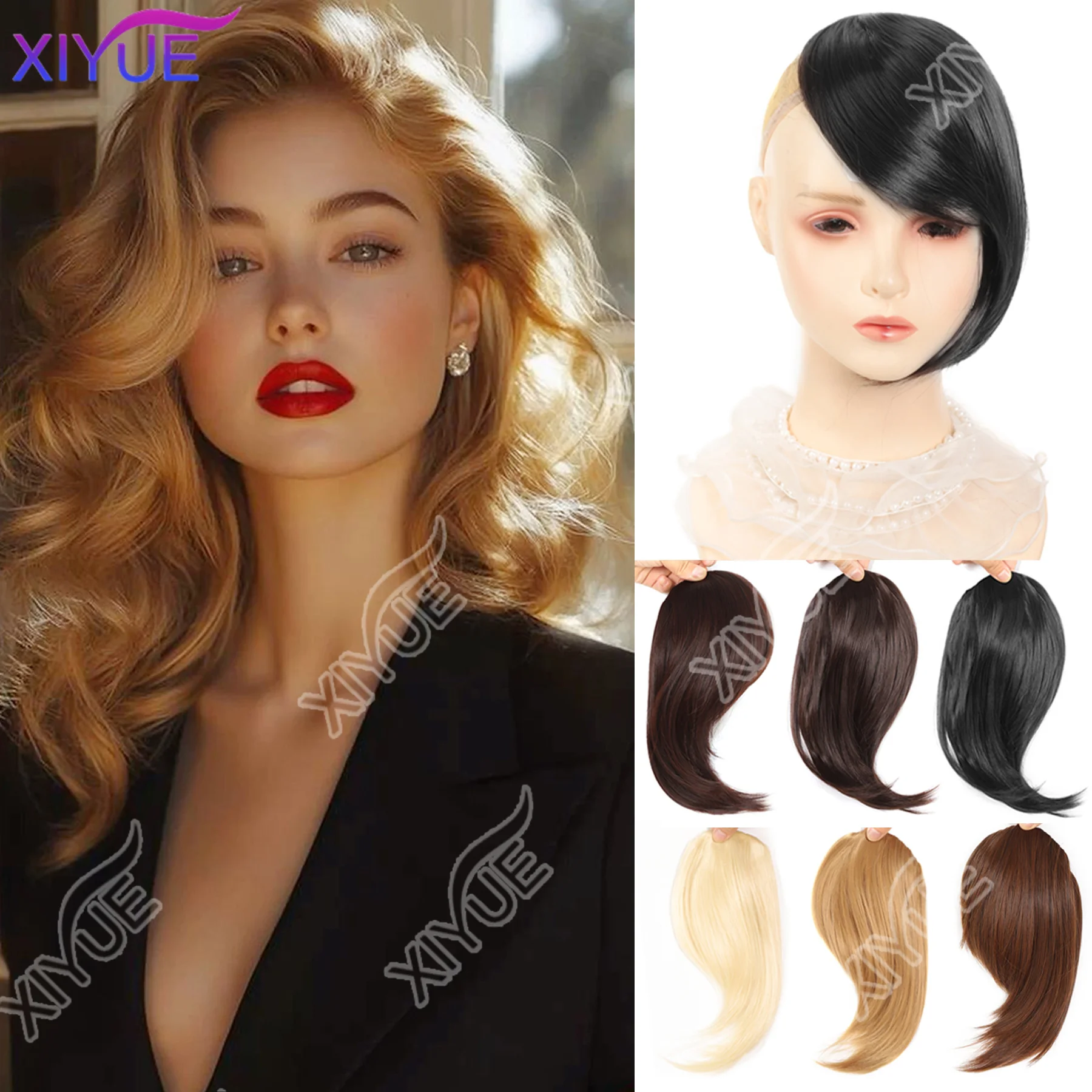 XIYUE синтетическая боковая челка для наращивания волос на заколке с боковой челкой, искусственная бахрома, высокотемпературные черные светлые накладные волосы
XIYUE синтетическая боковая челка для наращивания волос на заколке с боковой челкой, искусственная бахрома, высокотемпературные черные светлые накладные волосы