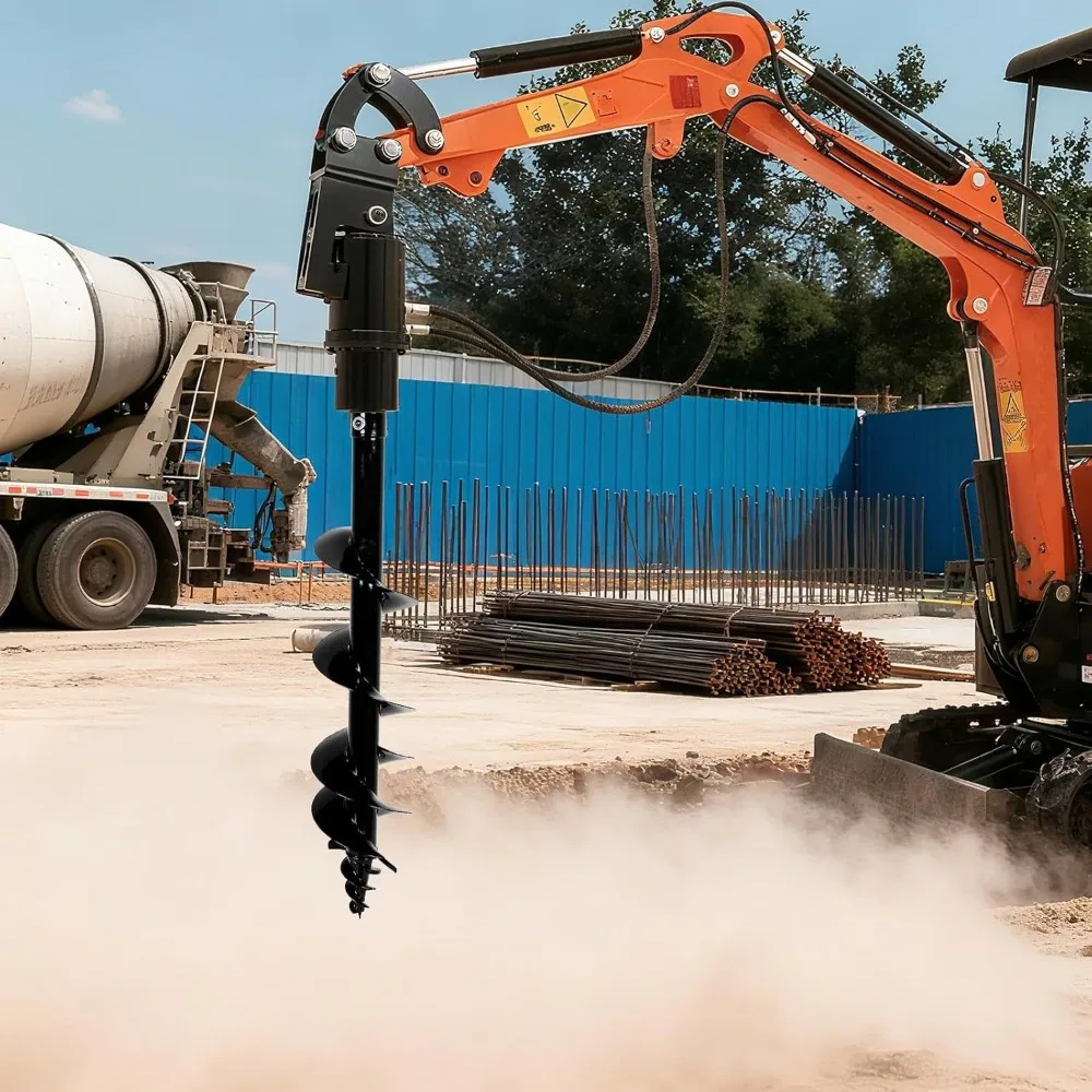 Auger Drill Mini Excavator Attachment, Hydraulic Auger Drill, Compatible with 1Ton-1.5Ton Mini Excavator Digger 90MM Span
Auger Drill Mini Excavator Attachment, Hydraulic Auger Drill, Compatible with 1Ton-1.5Ton Mini Excavator Digger 90MM Span