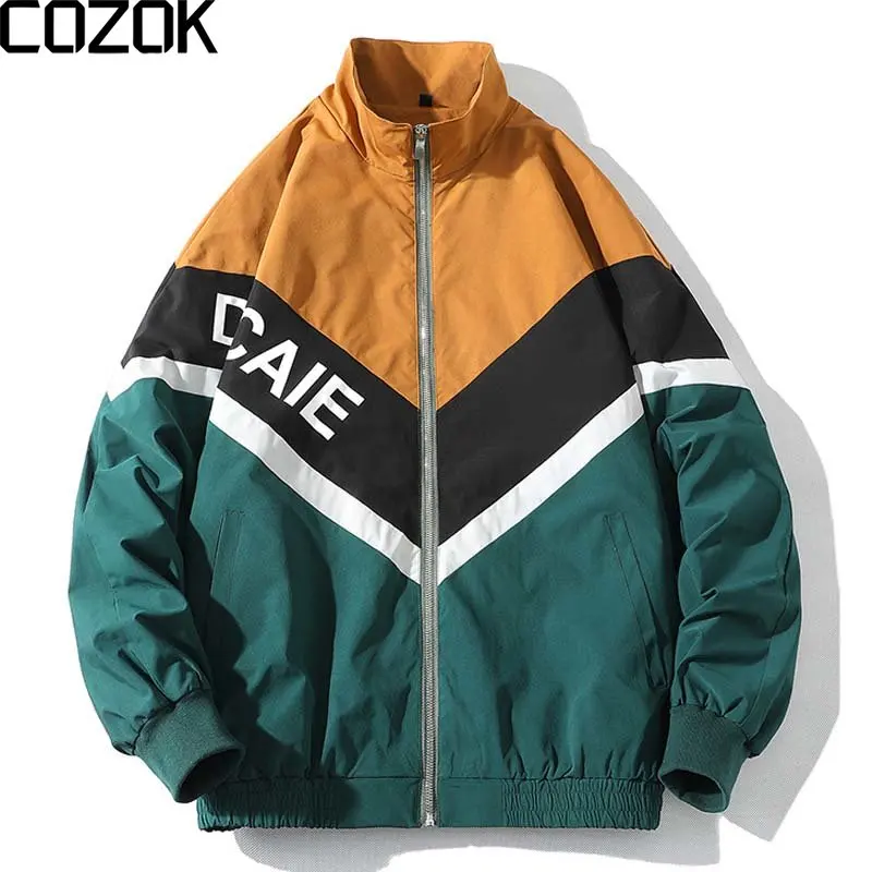Hip Hop Men Jacket Windbreaker Retro Streetwear Color Block Patchwork Letter Print Coat Autumn Harajuku Zip Track Jacket Casual
Hip Hop Men Jacket Windbreaker Retro Streetwear Color Block Patchwork Letter Print Coat Autumn Harajuku Zip Track Jacket Casual