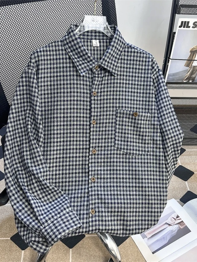 Retro Japanese Plaid Long Sleeve Men's Shirt Versatile Loose Fit Couple's Shirt Autumn Winter Outerwear Comfortable Breathable
Retro Japanese Plaid Long Sleeve Men's Shirt Versatile Loose Fit Couple's Shirt Autumn Winter Outerwear Comfortable Breathable