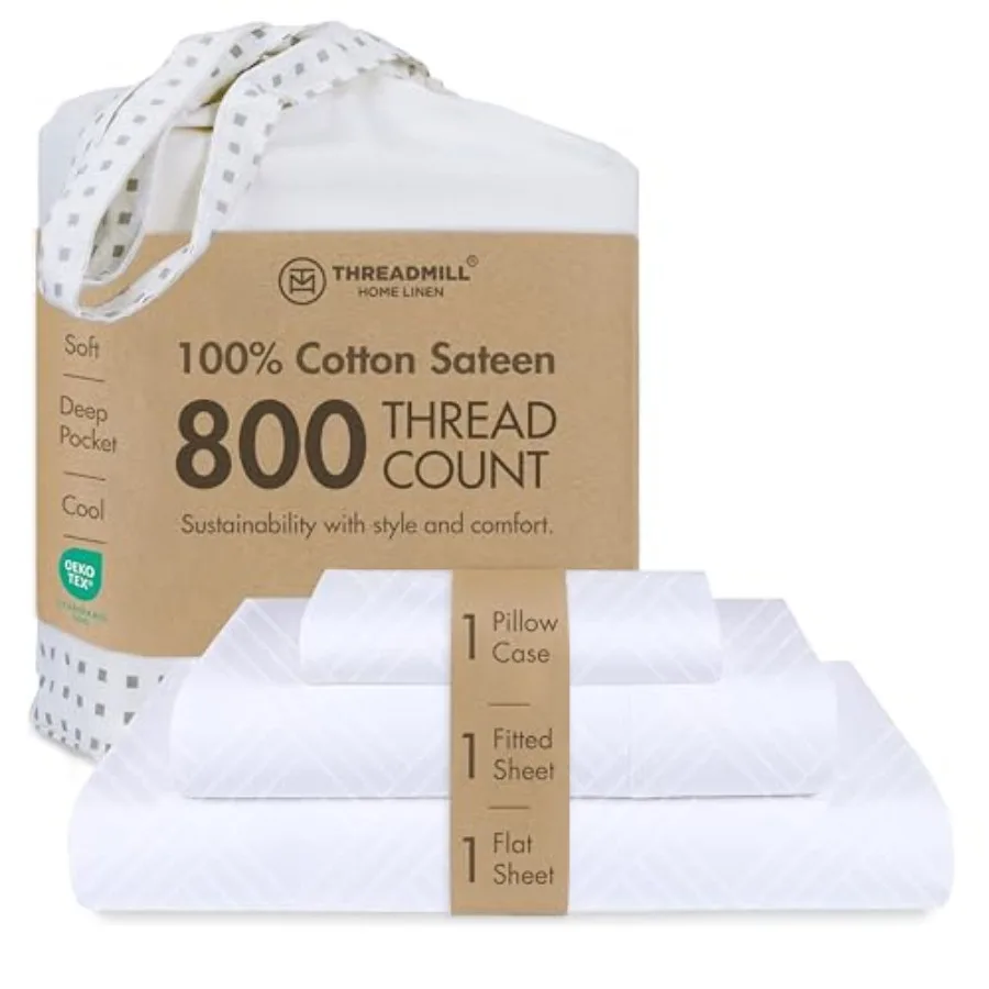 Bed-Sheets - 800 Thread Count Jacquard 100% Natural Cotton 3 Pcs Striped Bed Set Extra Long Staple Cotton Comfy Damask Sheets w
Bed-Sheets - 800 Thread Count Jacquard 100% Natural Cotton 3 Pcs Striped Bed Set Extra Long Staple Cotton Comfy Damask Sheets w