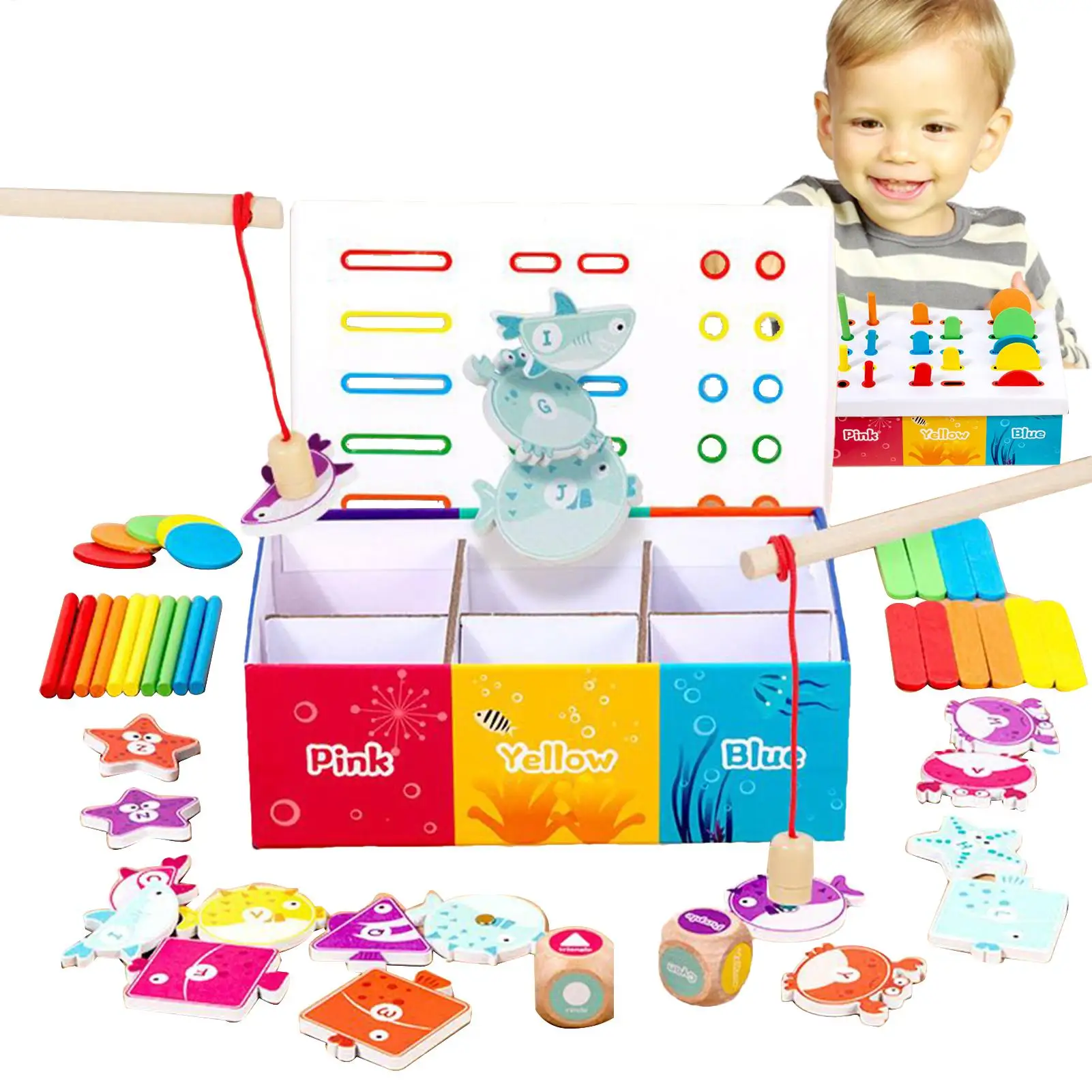 Color Sorting Toy Wood Box Color Shape Sorting Toy Magnetic Fishing Game Classification Activity For Toddler Preschoolers Girls
Color Sorting Toy Wood Box Color Shape Sorting Toy Magnetic Fishing Game Classification Activity For Toddler Preschoolers Girls