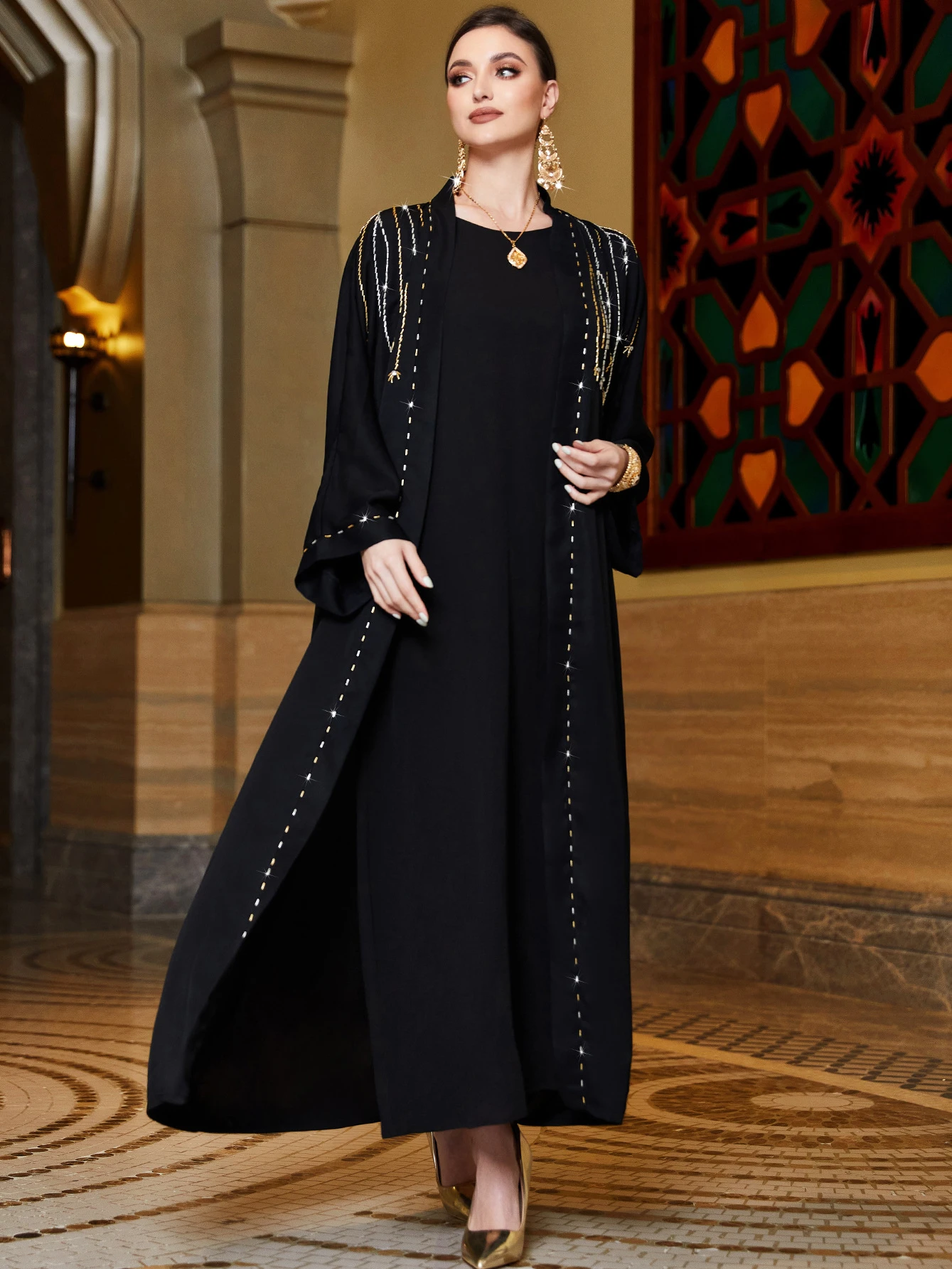 Eid Рамадан Abaya для женщин мусульманское платье Jalabiya атласные длинные платья кардиган Abayas халат марокканский кафтан Элегантные платья 2023
Eid Рамадан Abaya для женщин мусульманское платье Jalabiya атласные длинные платья кардиган Abayas халат марокканский кафтан Элегантные платья 2023