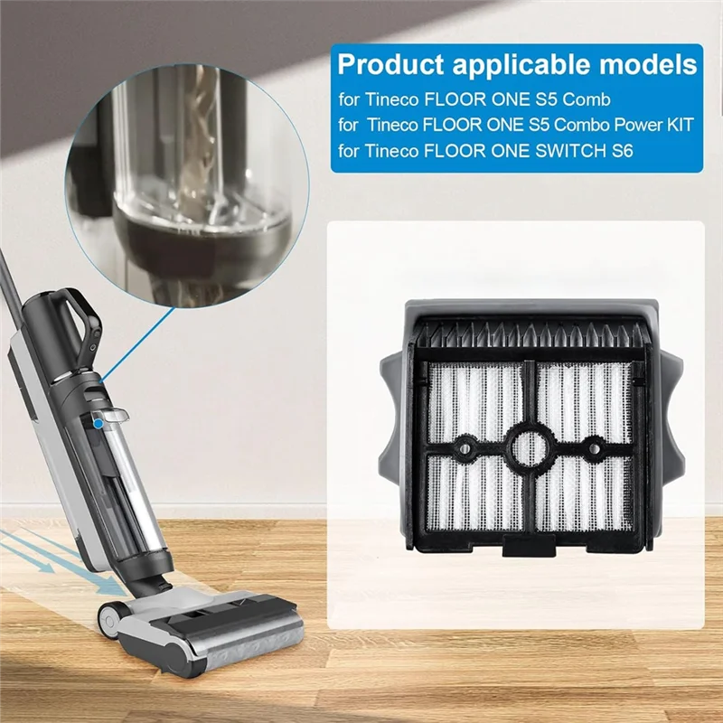 SEWS-Replacement HEPA Filter For Tineco FLOOR ONE S5 Combo / S5 Combo Power KIT/SWITCH S6 Wet Dry Vacuum Cleaner Parts
SEWS-Replacement HEPA Filter For Tineco FLOOR ONE S5 Combo / S5 Combo Power KIT/SWITCH S6 Wet Dry Vacuum Cleaner Parts