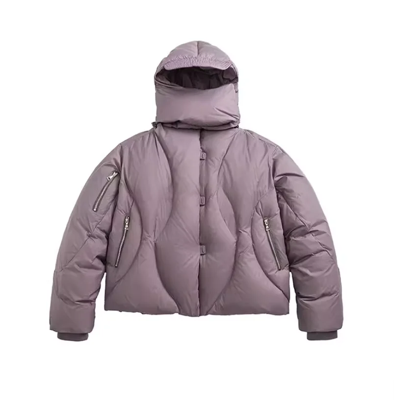 Winter Deconstructed Design Windproof and Warm White Duck Down Jacket with Removable Hood Outerwear
Winter Deconstructed Design Windproof and Warm White Duck Down Jacket with Removable Hood Outerwear