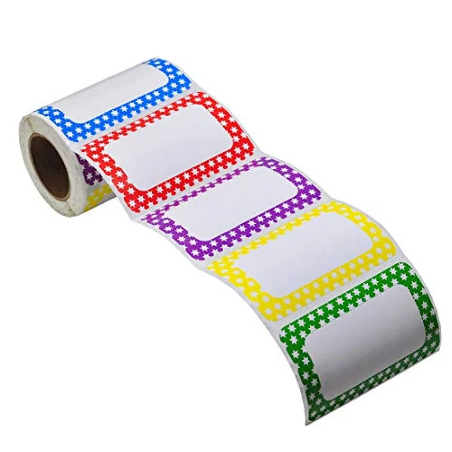 250 Stickers - 3.5" x 2.25"Colors Plain Name tag Labels with Perforated Line for School Office Home
250 Stickers - 3.5" x 2.25"Colors Plain Name tag Labels with Perforated Line for School Office Home