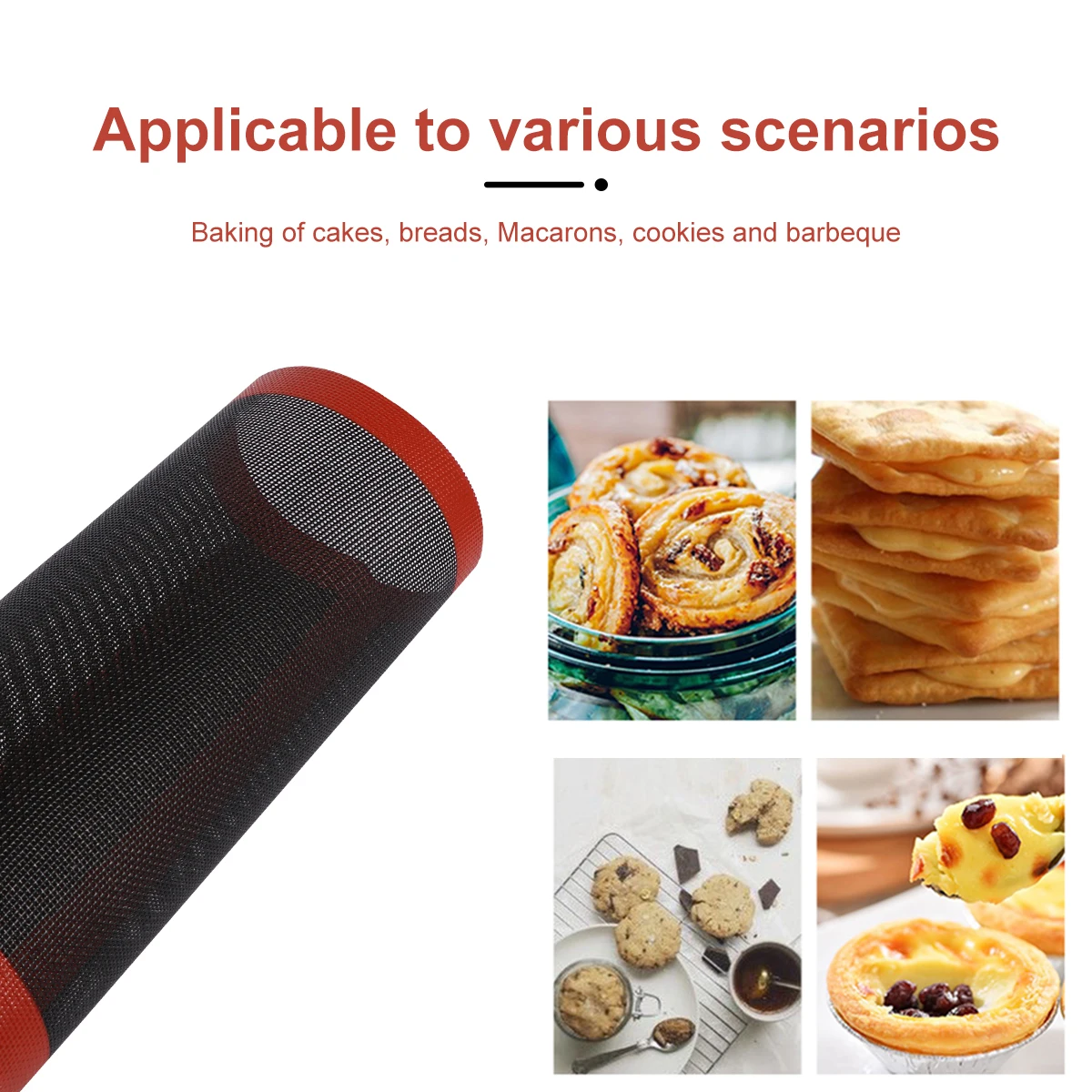 Breathable Glass Fiber Baking Mat Non Stick Mesh Sheet Silicone Bake Liners for Pastry Bread (42x29.5)
Breathable Glass Fiber Baking Mat Non Stick Mesh Sheet Silicone Bake Liners for Pastry Bread (42x29.5)