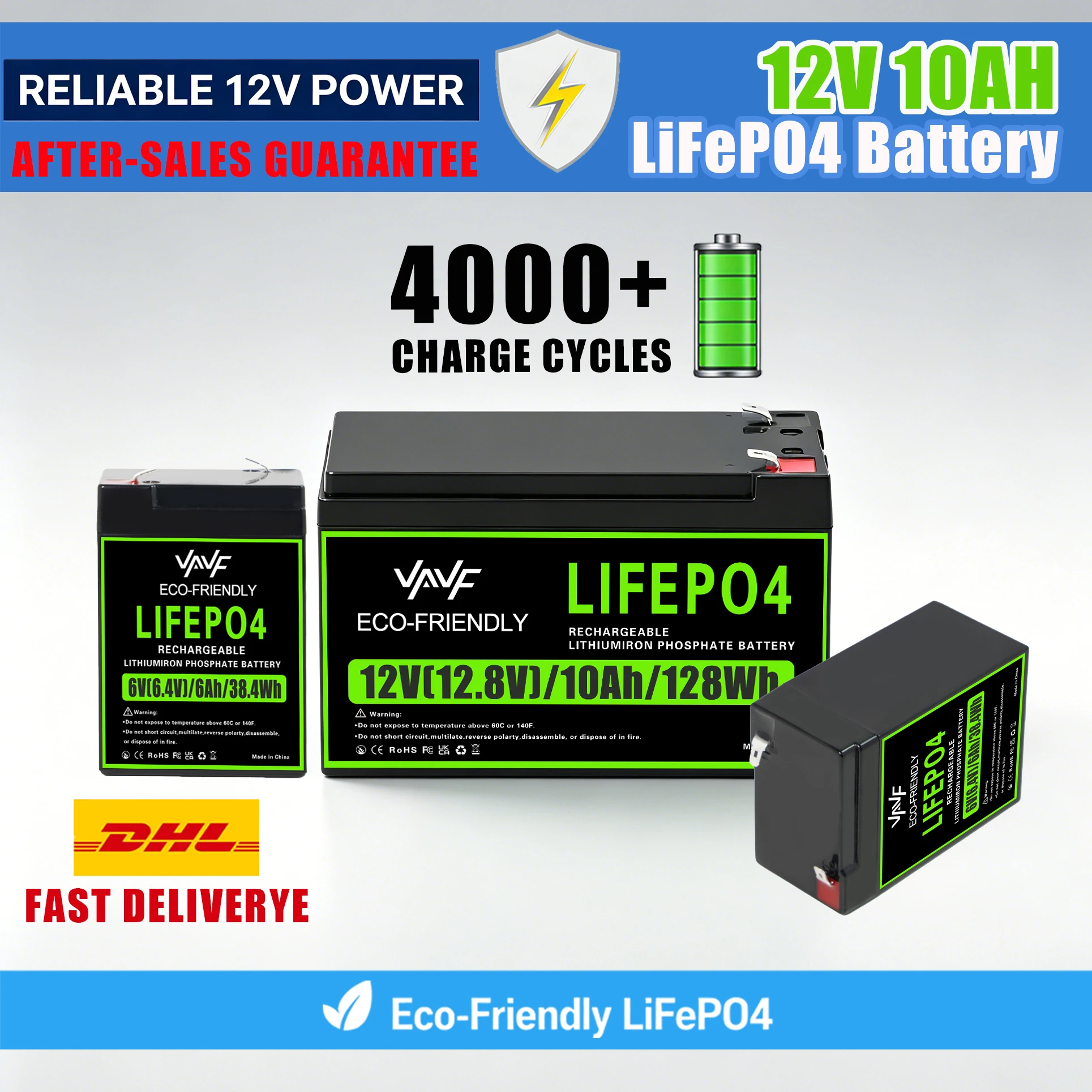LiFePO4 Battery 12V 10000mAh Built-in Smart BMS✅4000+CyclesSuitable for Solar Panels,Camper Vans,Marine Crafts,Overlanding
LiFePO4 Battery 12V 10000mAh Built-in Smart BMS✅4000+CyclesSuitable for Solar Panels,Camper Vans,Marine Crafts,Overlanding