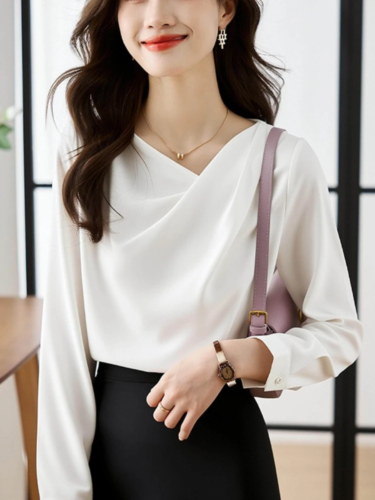 2026 Spring office Ladies satin Shirts Fashion elegant Women blouses Tops blusa mujer
2026 Spring office Ladies satin Shirts Fashion elegant Women blouses Tops blusa mujer