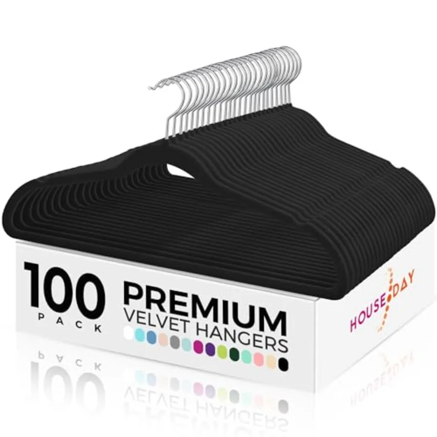 Premium Velvet Hangers Non-Slip Flocked Felt Sturdy Coat Suit Hangers for Closet Space Saving 100 Pack Black
Premium Velvet Hangers Non-Slip Flocked Felt Sturdy Coat Suit Hangers for Closet Space Saving 100 Pack Black