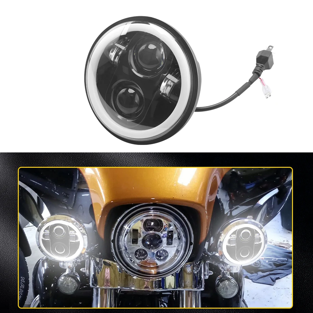 1/2Pcs 5.7" 5.75inch 60W Universal Round Motorcycle Angel Eyes Moto Headlight DRL LED Auto Lights for Harley Jeep
1/2Pcs 5.7" 5.75inch 60W Universal Round Motorcycle Angel Eyes Moto Headlight DRL LED Auto Lights for Harley Jeep