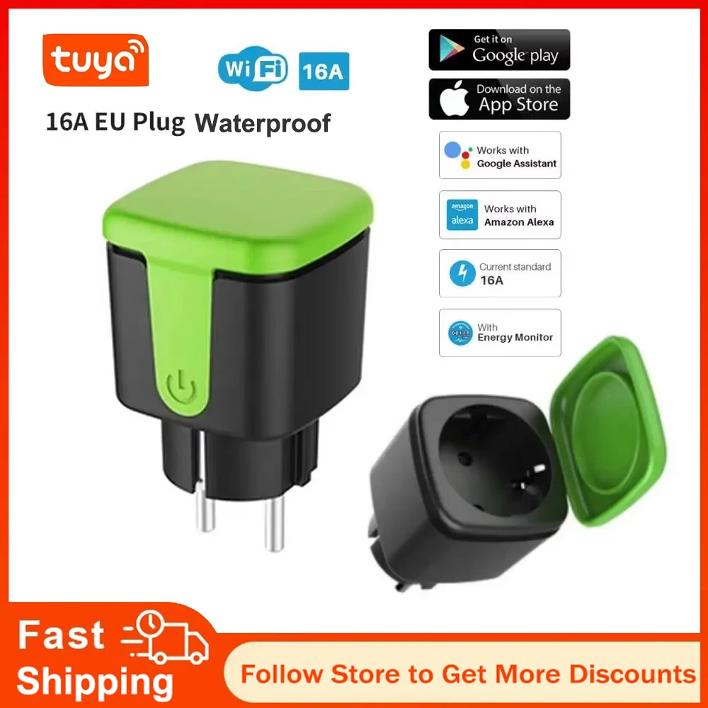 Tuya EU 16A WiFi Smart Waterproof Socket Outdoor Socket Smart Living Electric Plug With Alexa Google Home Voice Remote Control
Tuya EU 16A WiFi Smart Waterproof Socket Outdoor Socket Smart Living Electric Plug With Alexa Google Home Voice Remote Control