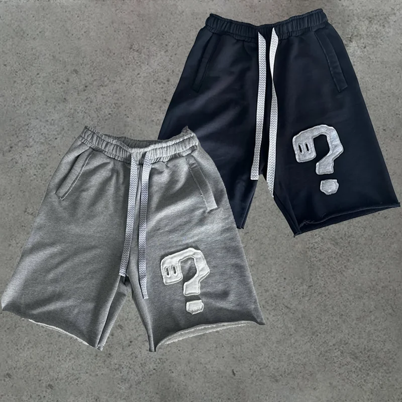 Y2K модный тренд вопросительный знак узор вышивка большие свободные спортивные шорты на шнурке для мужчин и женщин уличная одежда высокого качества
Y2K модный тренд вопросительный знак узор вышивка большие свободные спортивные шорты на шнурке для мужчин и женщин уличная одежда высокого качества