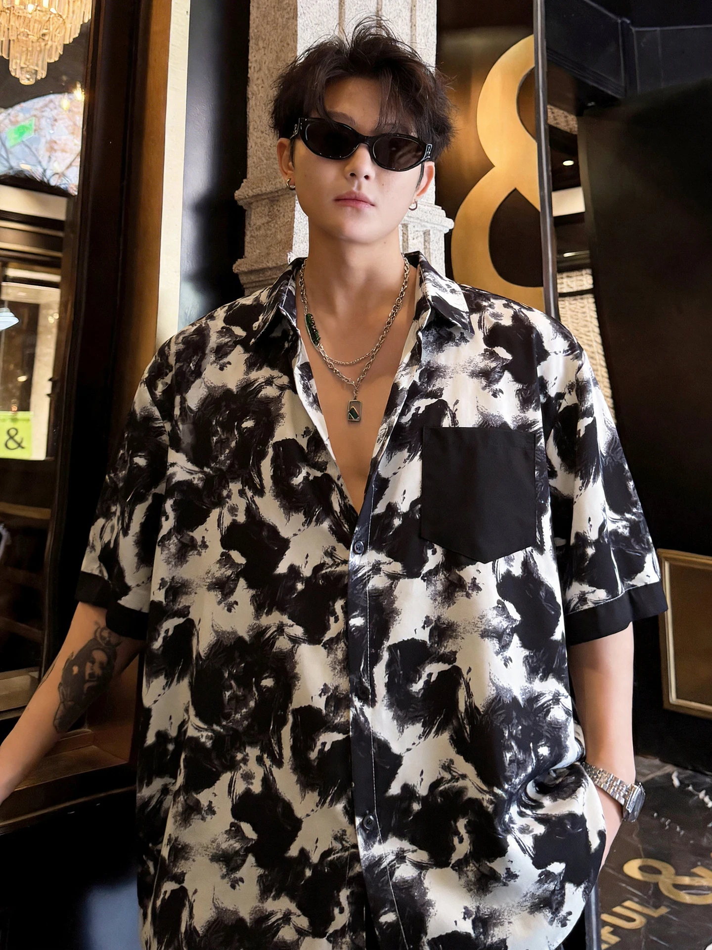 Loose Ice Silk Dyed Short Sleeve Men's Shirt Summer New Style Casual Fashion Brand Loose Fit Large Size Half Sleeve Shirt
Loose Ice Silk Dyed Short Sleeve Men's Shirt Summer New Style Casual Fashion Brand Loose Fit Large Size Half Sleeve Shirt