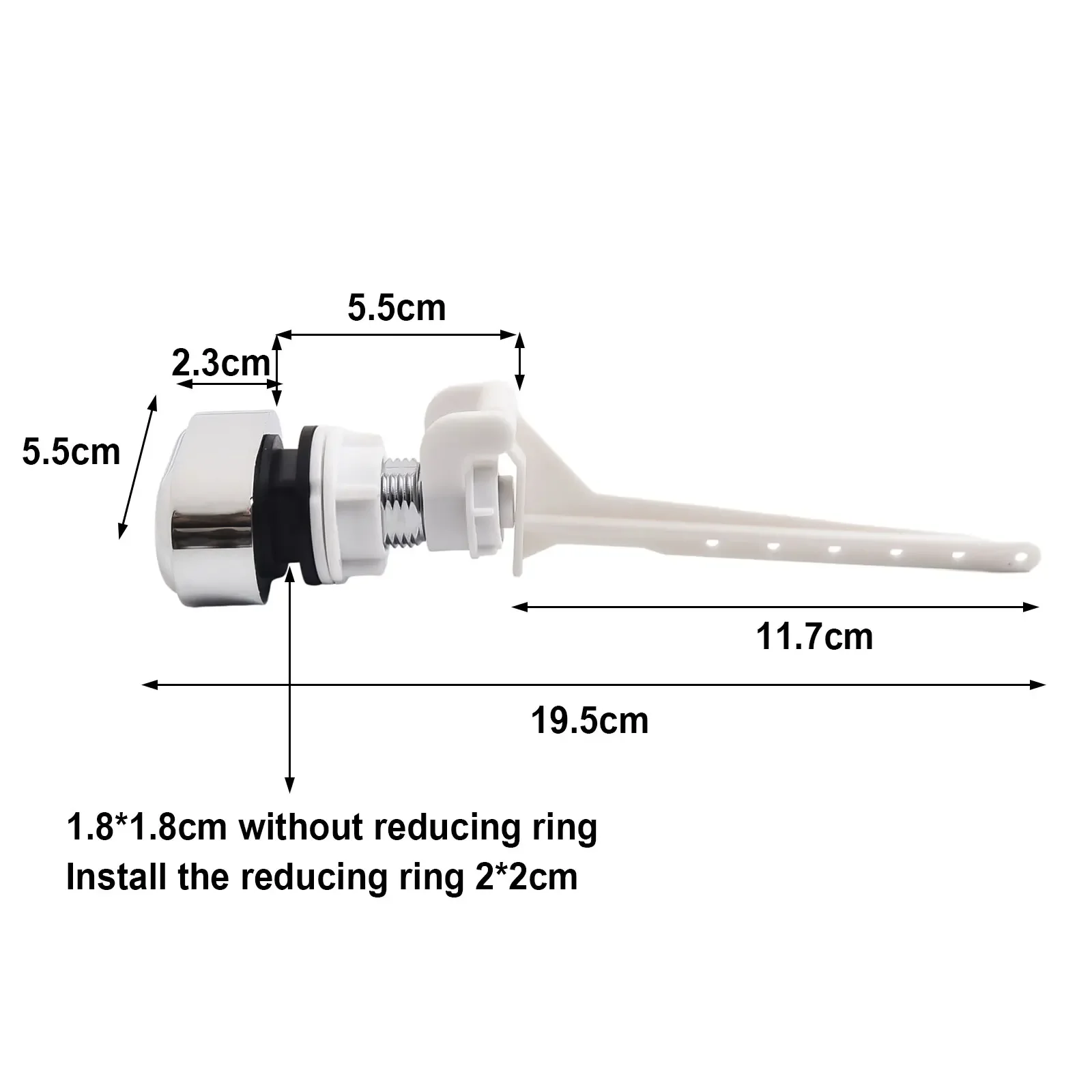 ABS Toilet Tank Button Flush Lever Push Button Replacement Bathroom Accessory Toilet Push Water Side Tank Flush Button
ABS Toilet Tank Button Flush Lever Push Button Replacement Bathroom Accessory Toilet Push Water Side Tank Flush Button