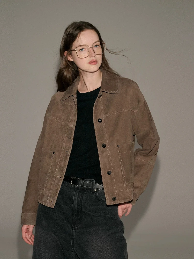 High Quality Suede Sheepskin Jacket Women Real Sheepskin Leather Coat New American style Bike Jacket Frosted Leather Coat Female
High Quality Suede Sheepskin Jacket Women Real Sheepskin Leather Coat New American style Bike Jacket Frosted Leather Coat Female