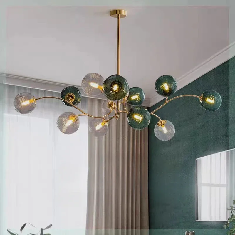 Living room chandelier modern minimalist dining room master bedroom multi-head green retro bedroom light luxury lighting
Living room chandelier modern minimalist dining room master bedroom multi-head green retro bedroom light luxury lighting