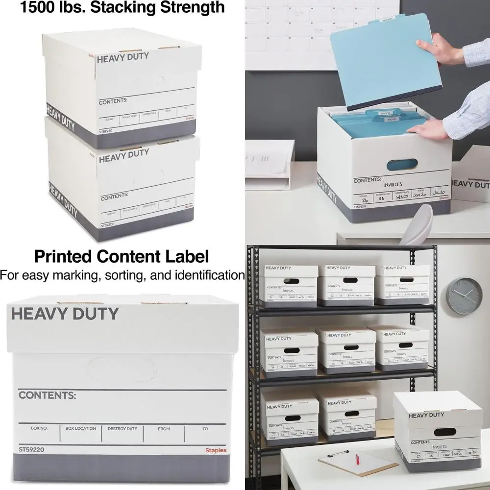 Прочные трехслойные картонные коробки, формат Letter/Legal, белые с серым внутренним покрытием, упаковка 12 штук
Прочные трехслойные картонные коробки, формат Letter/Legal, белые с серым внутренним покрытием, упаковка 12 штук
