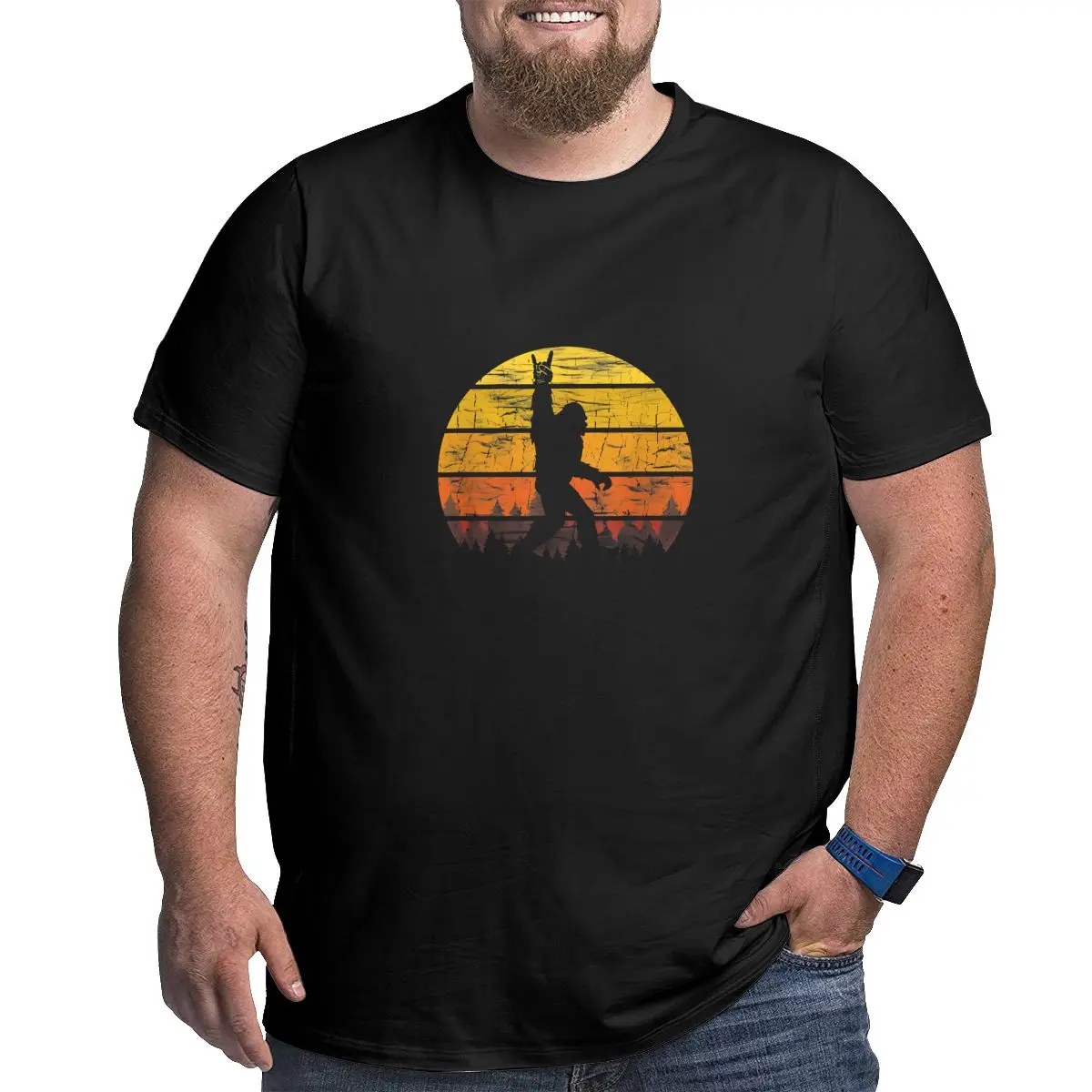 Bigfoot Cotton Graphic T Shirts Retro Big Size Men's Vintage T-shirt for Big and Tall Man Top Loose Clothes Tees 1X-6X
Bigfoot Cotton Graphic T Shirts Retro Big Size Men's Vintage T-shirt for Big and Tall Man Top Loose Clothes Tees 1X-6X