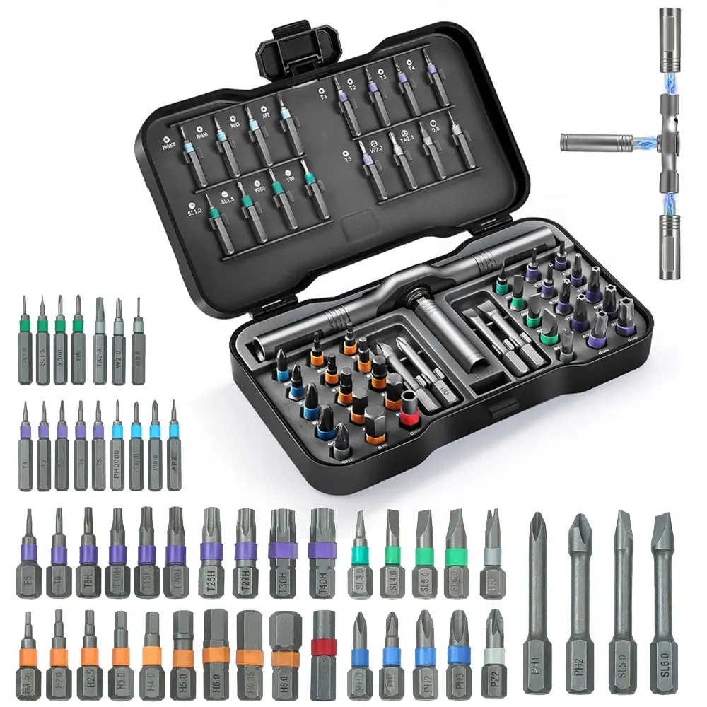 50-in-1 Magnetic Ratchet Screwdriver Set, DIY Ratchet Handle Detachable Multi-functional Tool Set, Portable Repair GJ0514
50-in-1 Magnetic Ratchet Screwdriver Set, DIY Ratchet Handle Detachable Multi-functional Tool Set, Portable Repair GJ0514