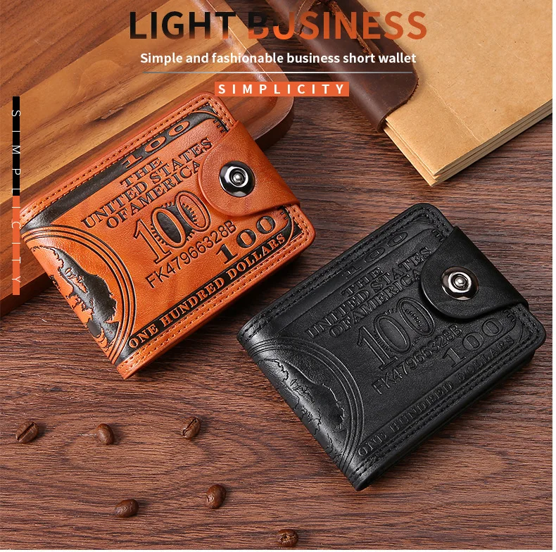 Men's Wallets with 100 US Dollar Pattern Hasp Male Leather Wallet with Zipper Card Holder Coin Pocket Purse cartera hombre
Men's Wallets with 100 US Dollar Pattern Hasp Male Leather Wallet with Zipper Card Holder Coin Pocket Purse cartera hombre